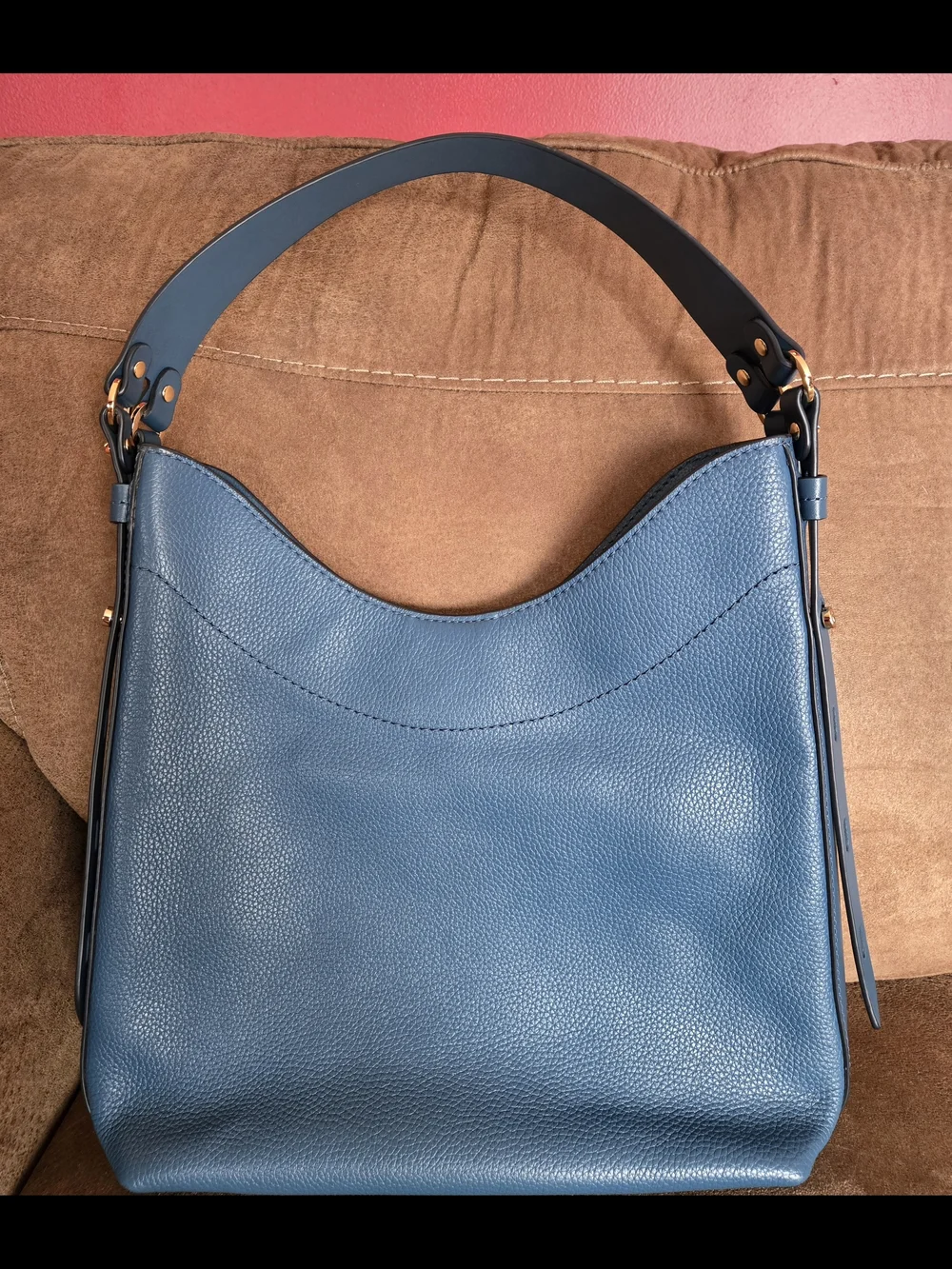 Michael Kors Blue Leather Shoulder Bag